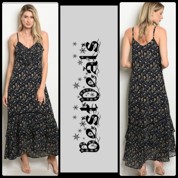 Dresses & Skirts - 🌿New! Floral print ruffled maxi dress.